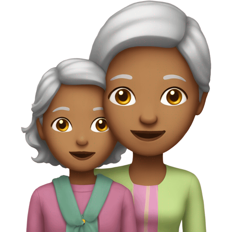 Grandmother with a girl emoji