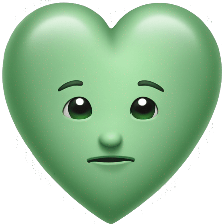 Sage green heart emoji