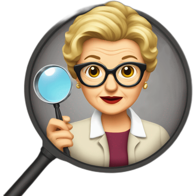 jessica fletcher with magnifying glass emoji