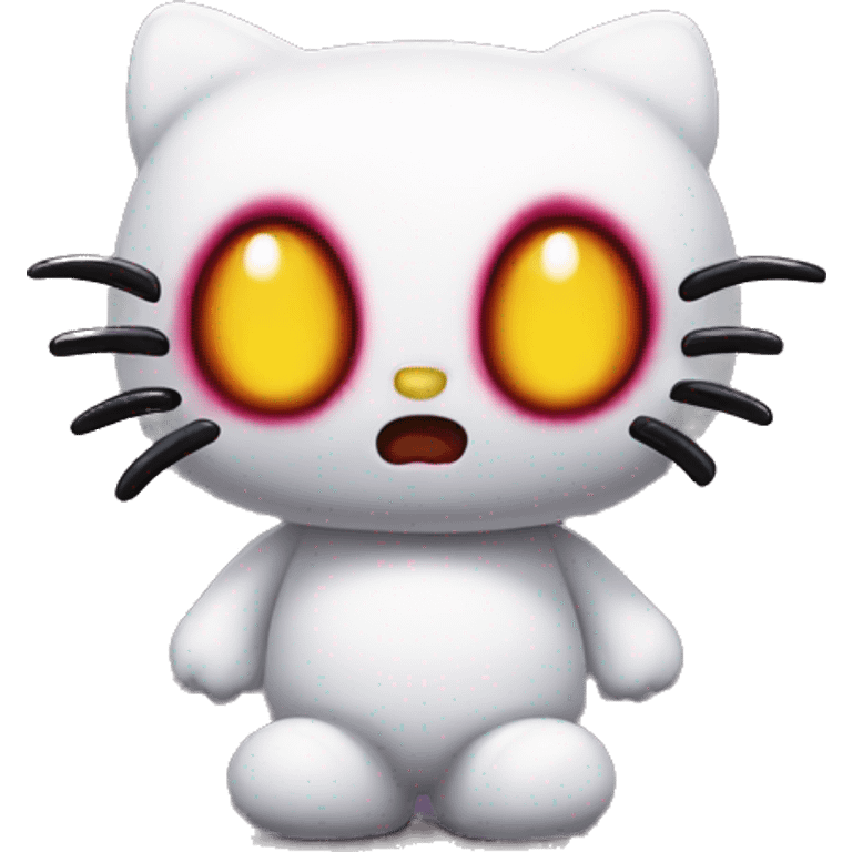 Scary hello kitty emoji