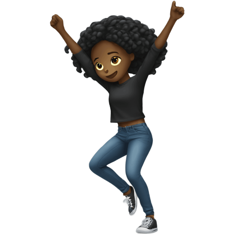 black girl dabbing  emoji