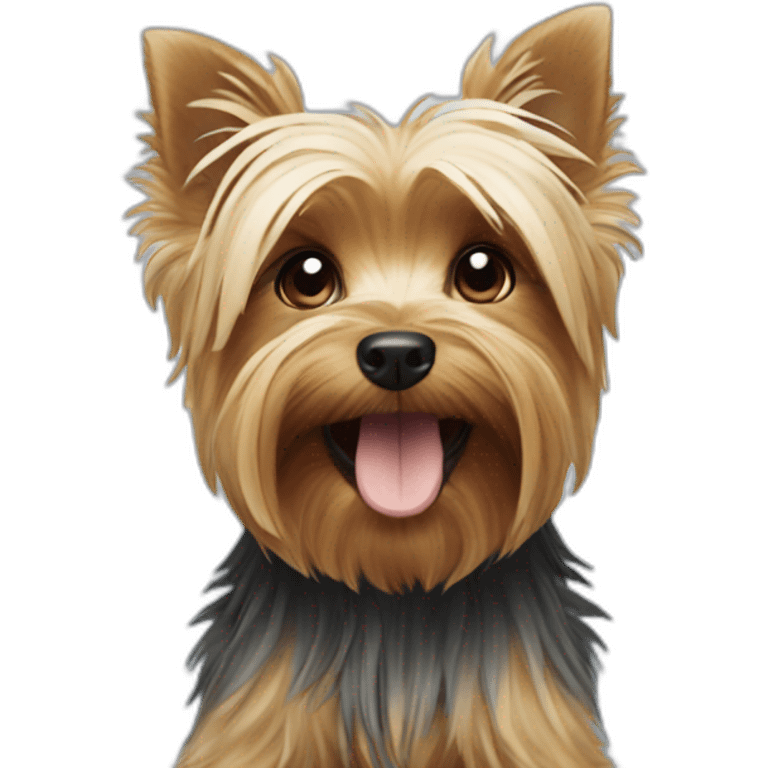 High-fiving Yorkshire Terrier emoji