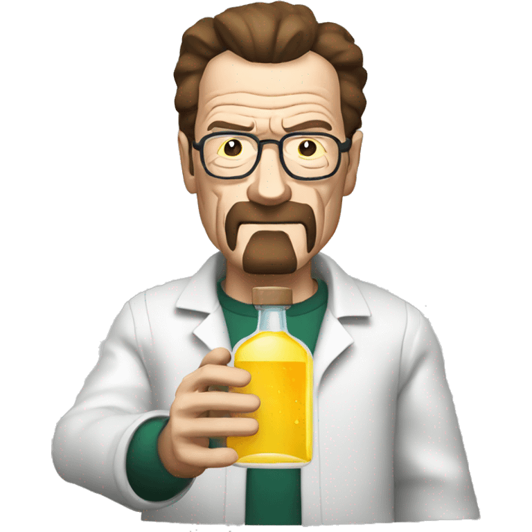 walter white with bottle of vodka in hands emoji