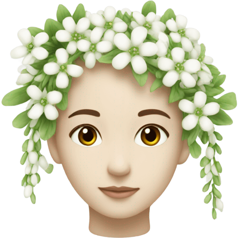 white flowers chain  emoji