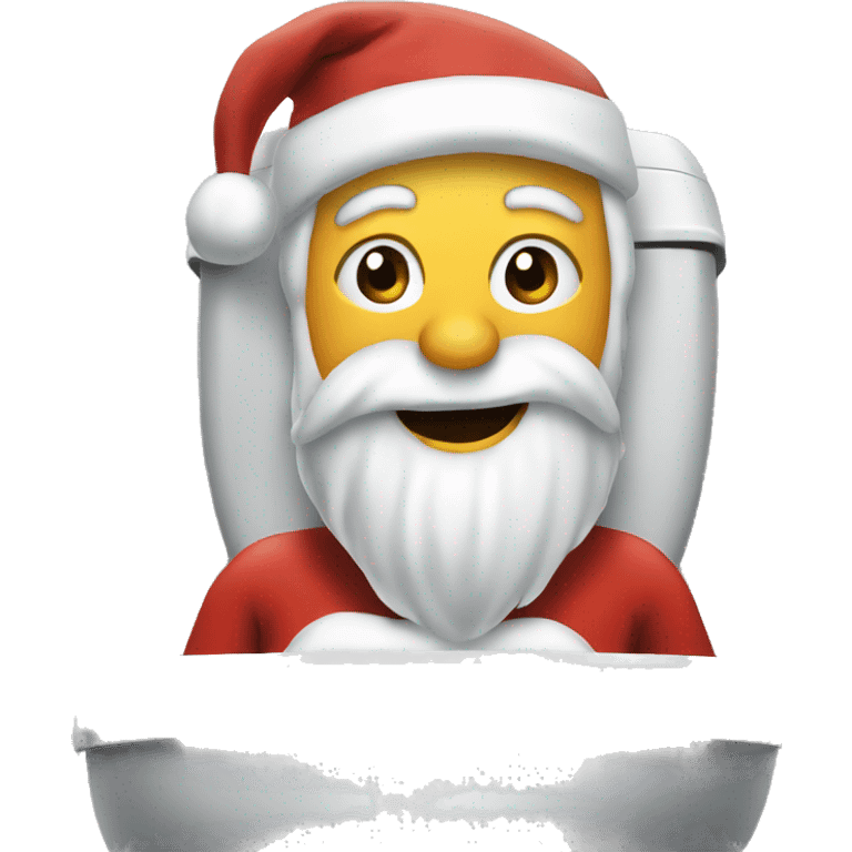 santa coming out of toilet emoji