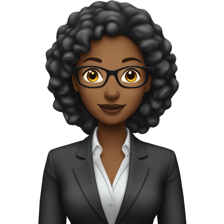 Black business woman plan emoji