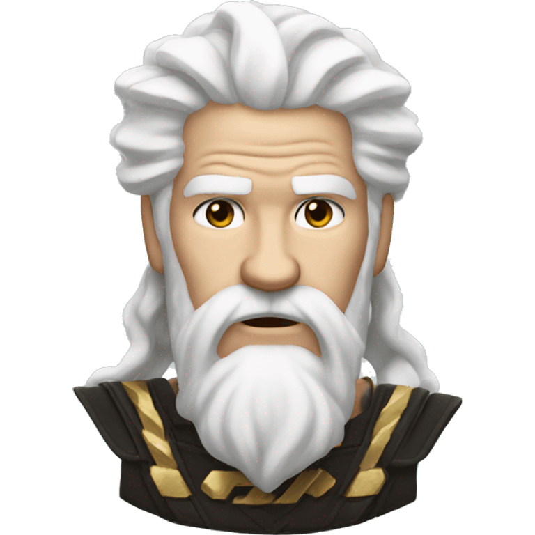 Thunder-throwing zeus white hair emoji