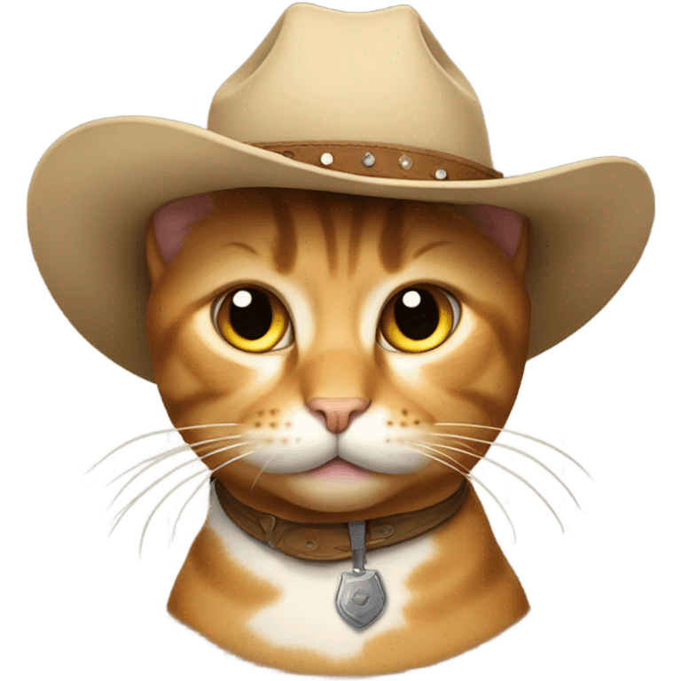 Cat with a cowboy hat emoji