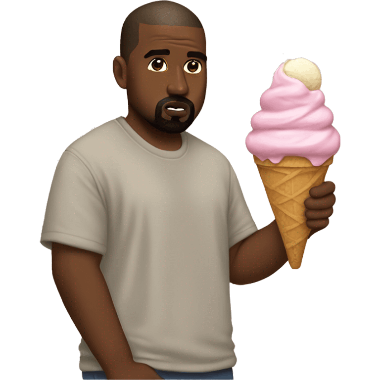 kanye with ice cream emoji