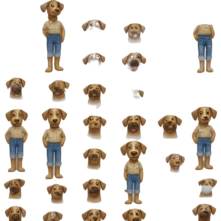 Dog wearing jorts emoji