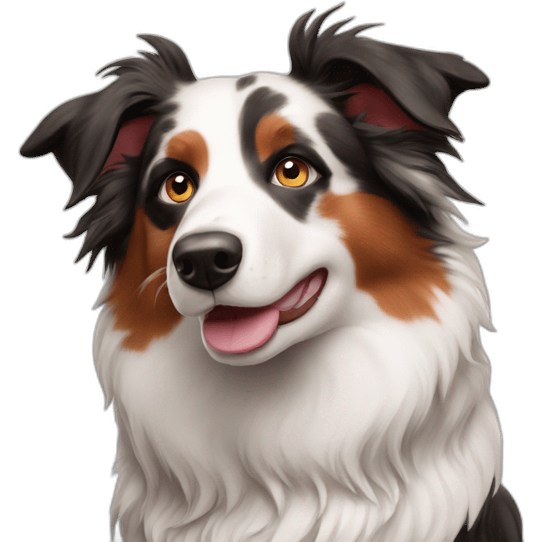 red merle white border collie emoji