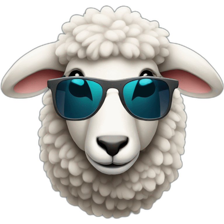 Sheep with sunglasses emoji