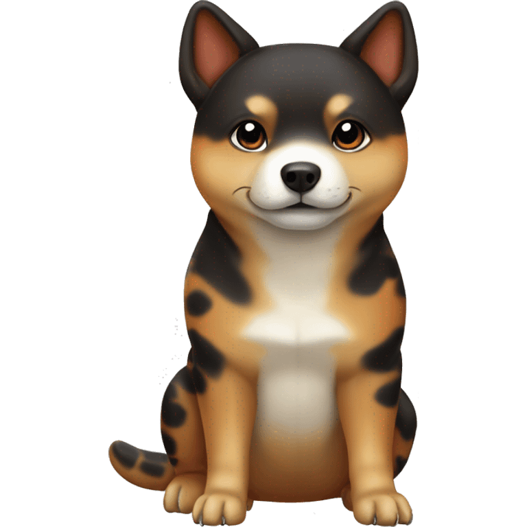 Tortoise shell no white Shiba Inu with no white emoji