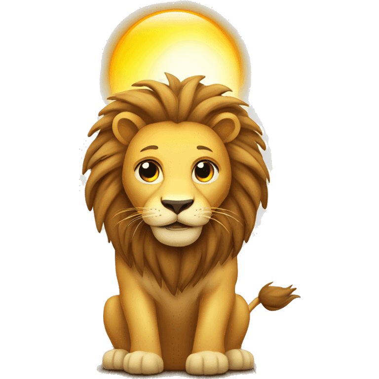 lion with sun emoji