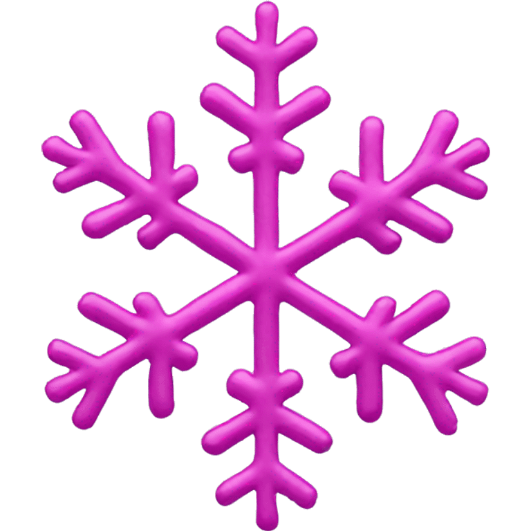 Pink snow flake emoji