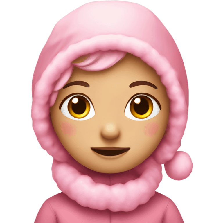 Cute pink christmas emoji