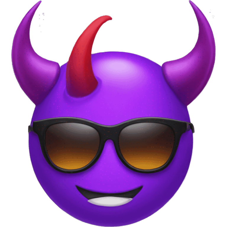 purple devil emoji with sunglasses emoji