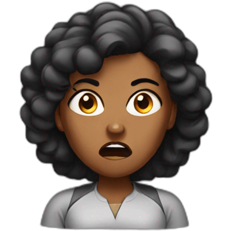 Angry black woman emoji