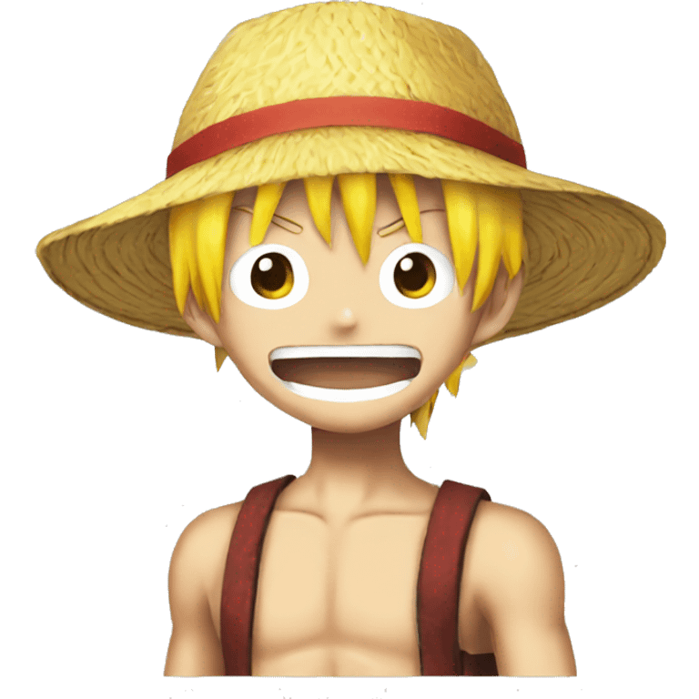 monkey d luffy with yellow hair  emoji