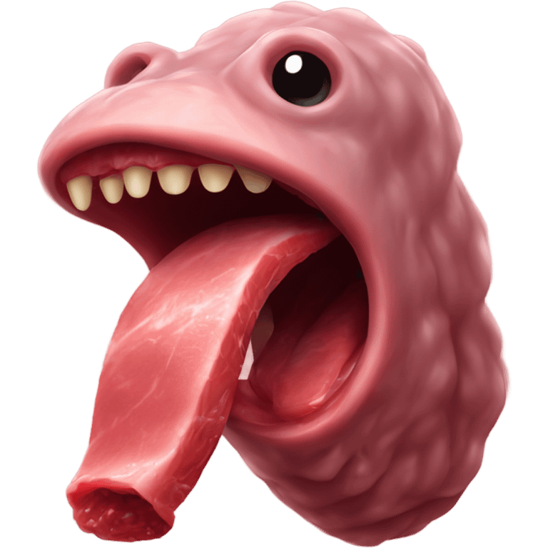 Meat tongue creature emoji