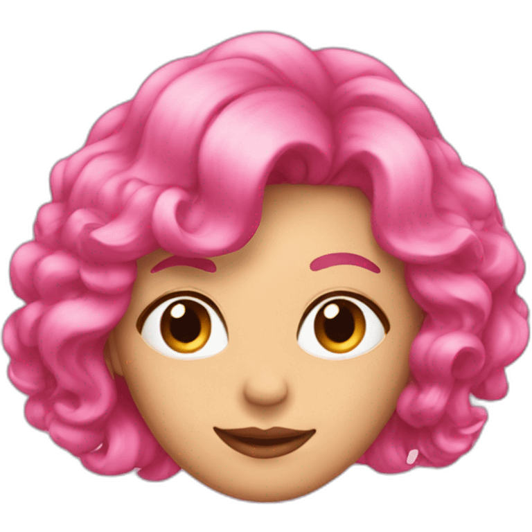 Cheveux rose emoji