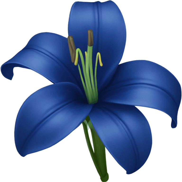 Dark blue Lilly flowers emoji