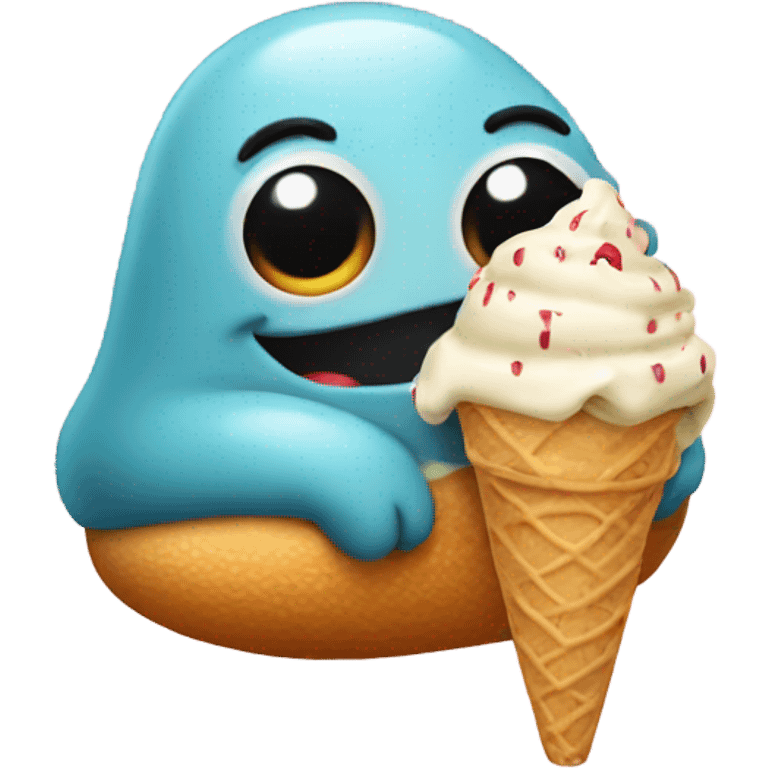 Slug eating an ice cream  emoji