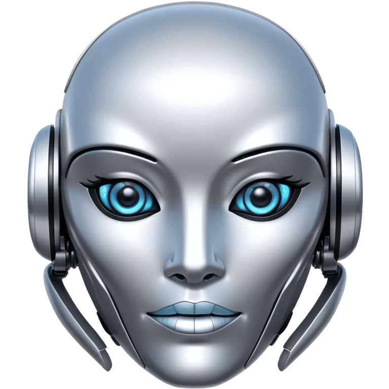 Cyber futuristic private jet stylized silver and sparkly diamond Josh king Madrid robot face emoji