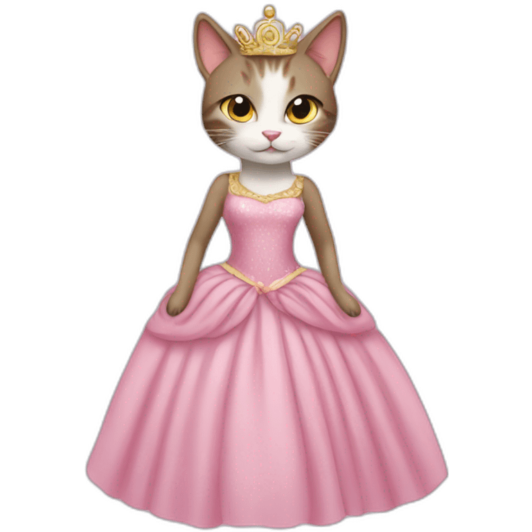 princess cat in a dress emoji