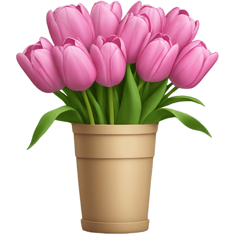 Bouquet tulips pink  emoji