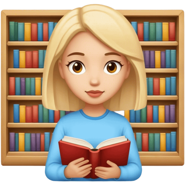 девочка с книгами emoji