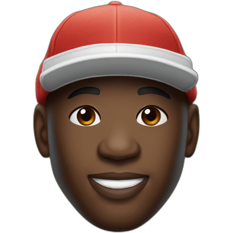 Michael Jordan with a basketball as a hat emoji