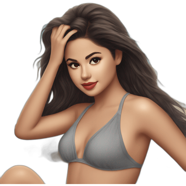 Selena Gomez at the beach emoji