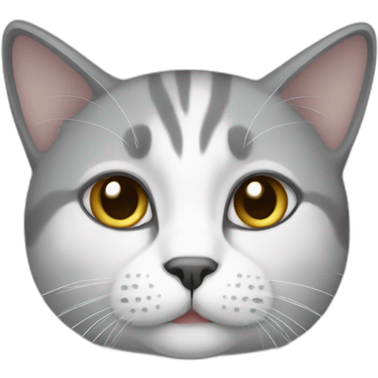 white and grey cat emoji