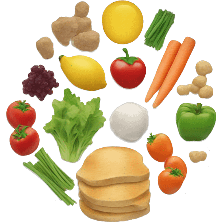 healthy plate of food emoji