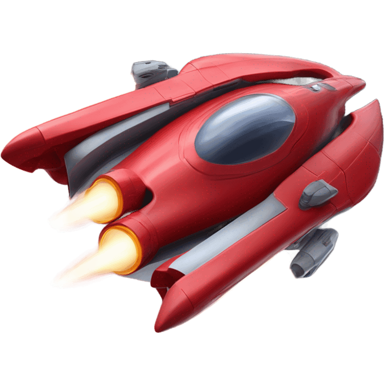 red spaceship emoji