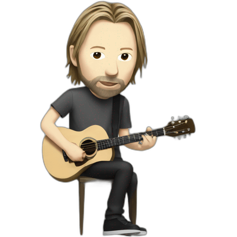 Thom Yorke playing guitar emoji