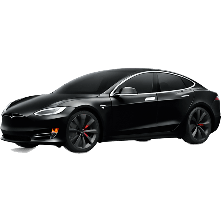 Black Tesla car front view  emoji