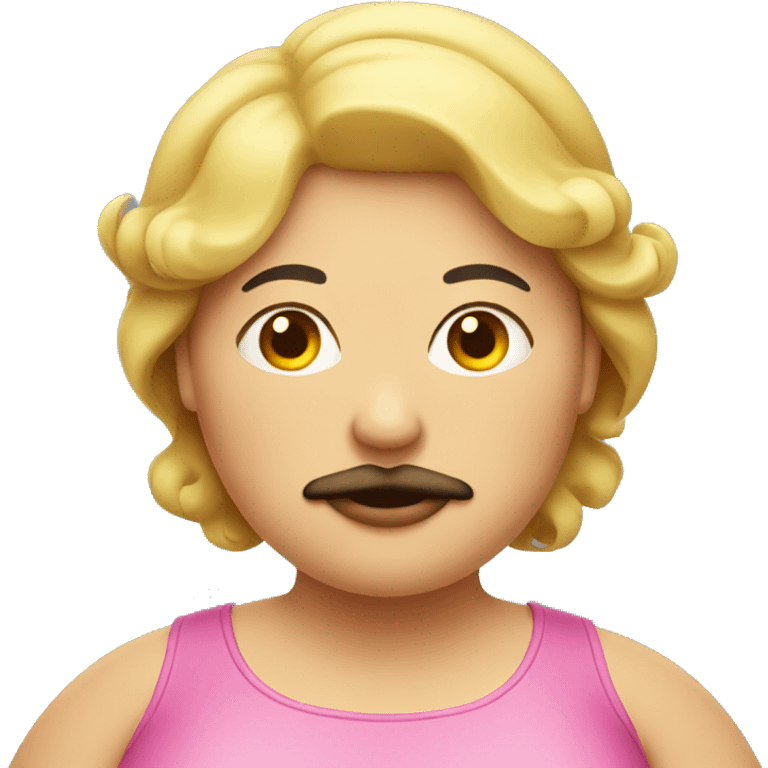 a fat woman with a mustache emoji