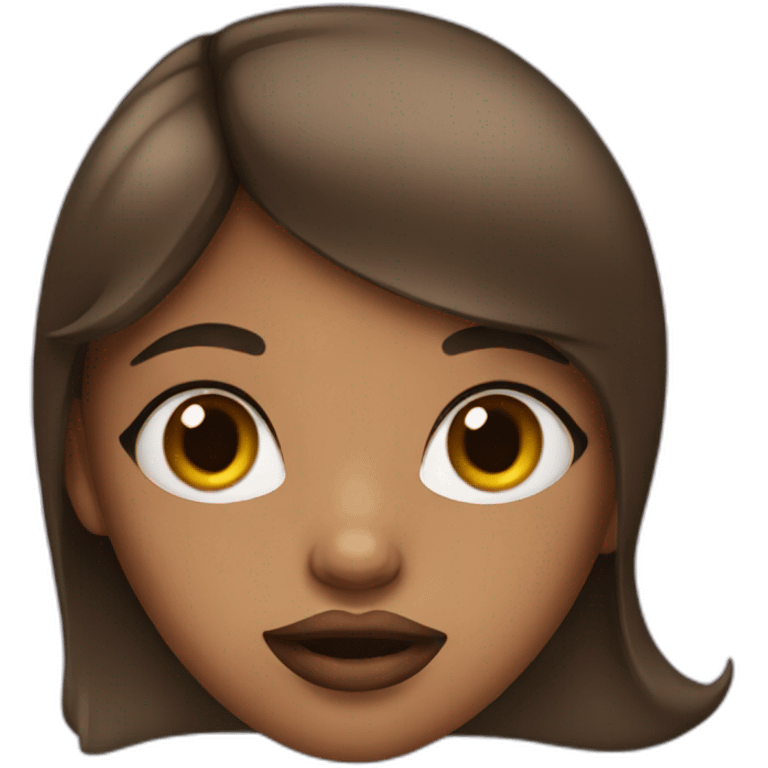 girl with big lips emoji