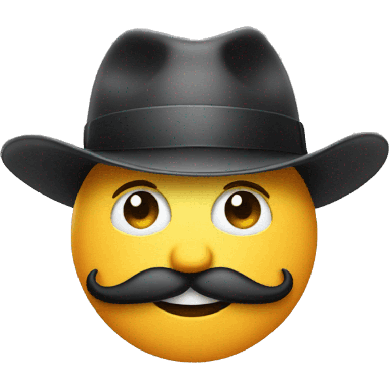 colorful fedora wink handlebar mustache emoji