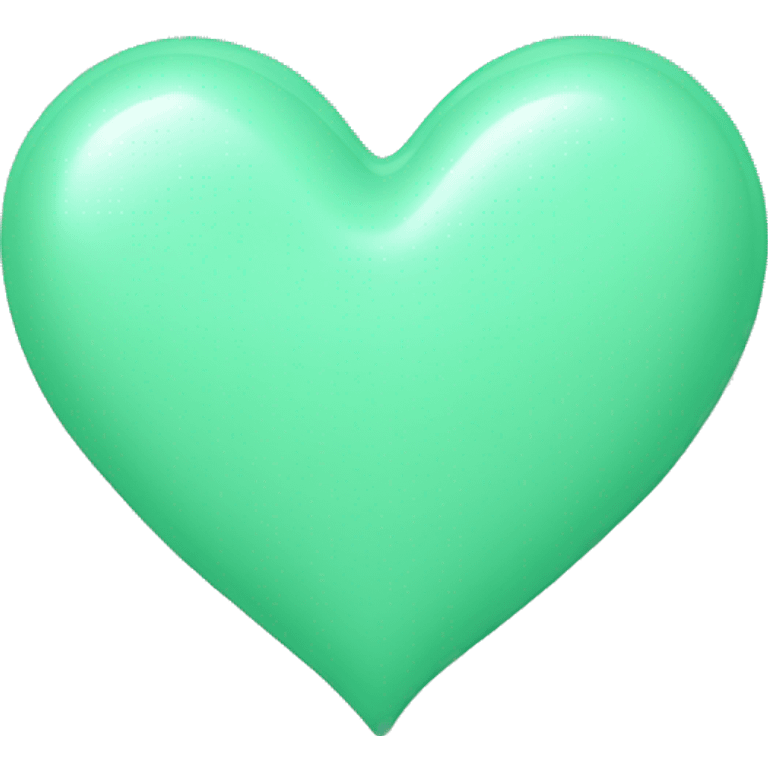 Mint green heart emoji