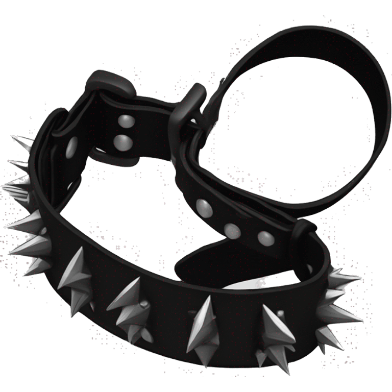 Black spiked dog collar top view emoji