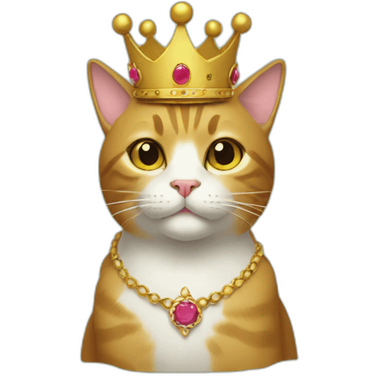 Cat with crown emoji