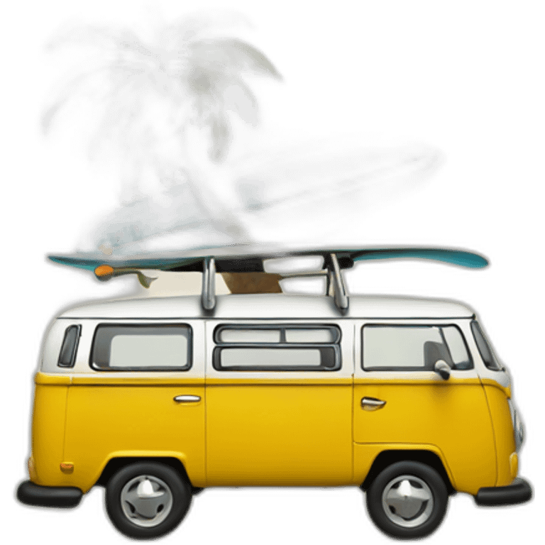 surfer with vw bus emoji