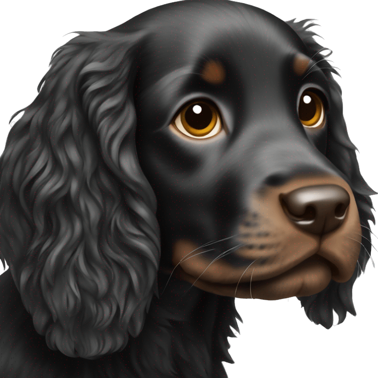 Black Field Spaniel Puppy emoji