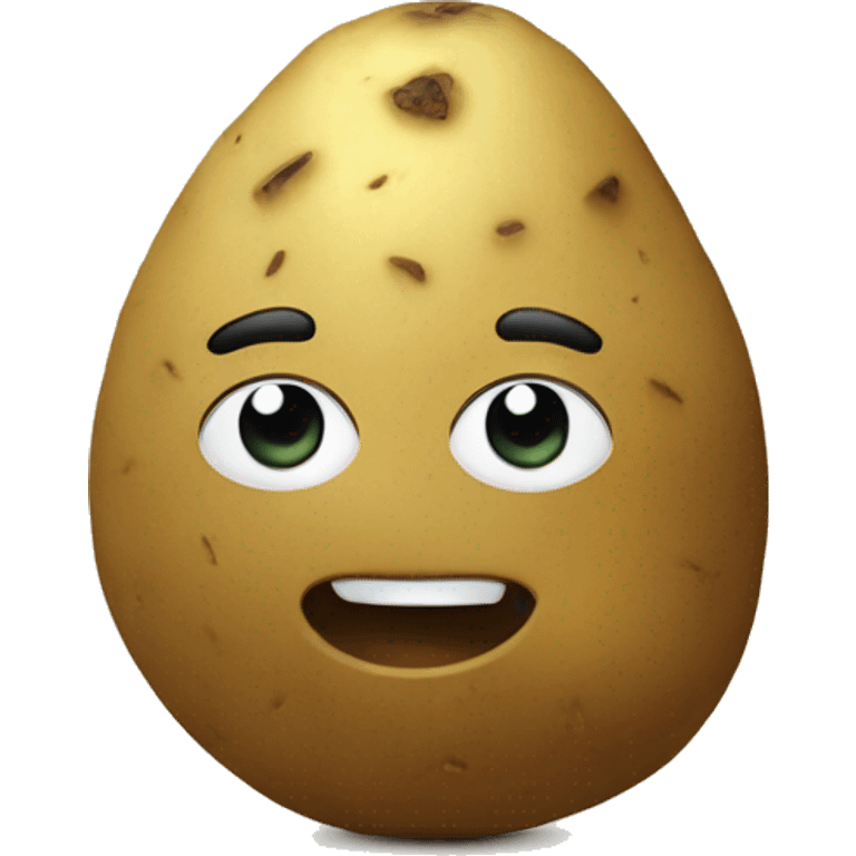 a potato working emoji