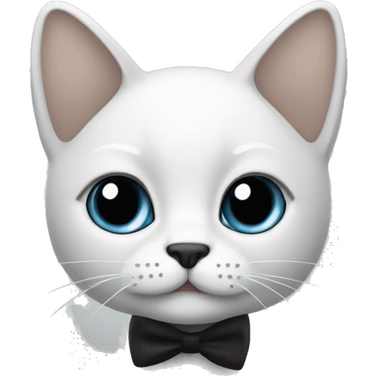 Gato blanco con manchas negras emoji