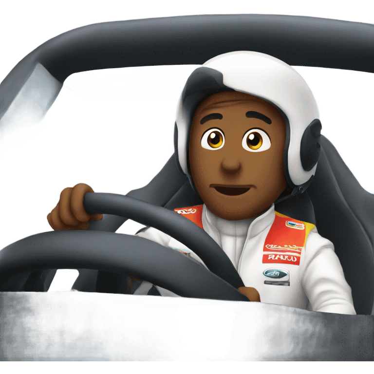 Me driving a race car emoji