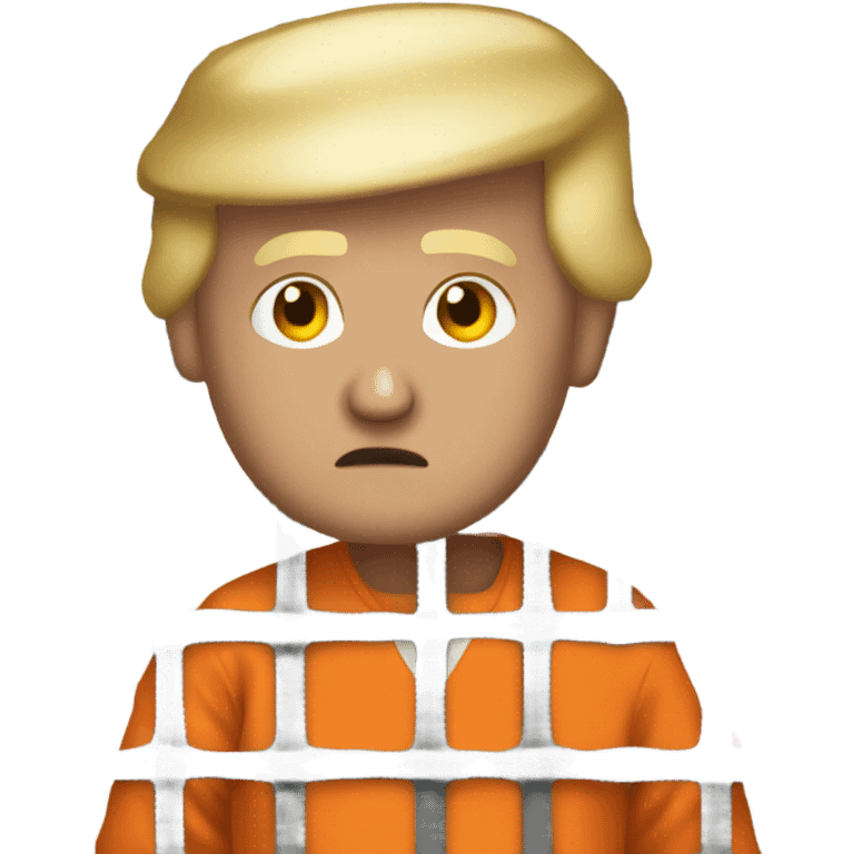 Donald trump wearing a prison jumpsuit emoji